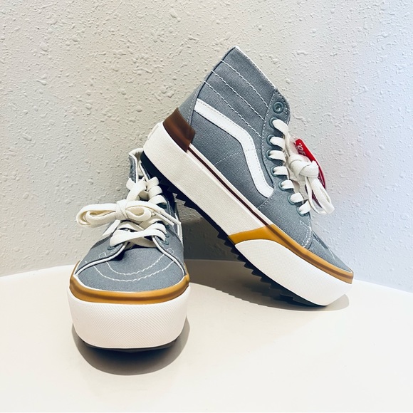 Vans SK-8 Hi Top Tapered Stacked Platform Blue Unisex Sneakers/Sz:W:5/M:3.5/NWT - Picture 12 of 16